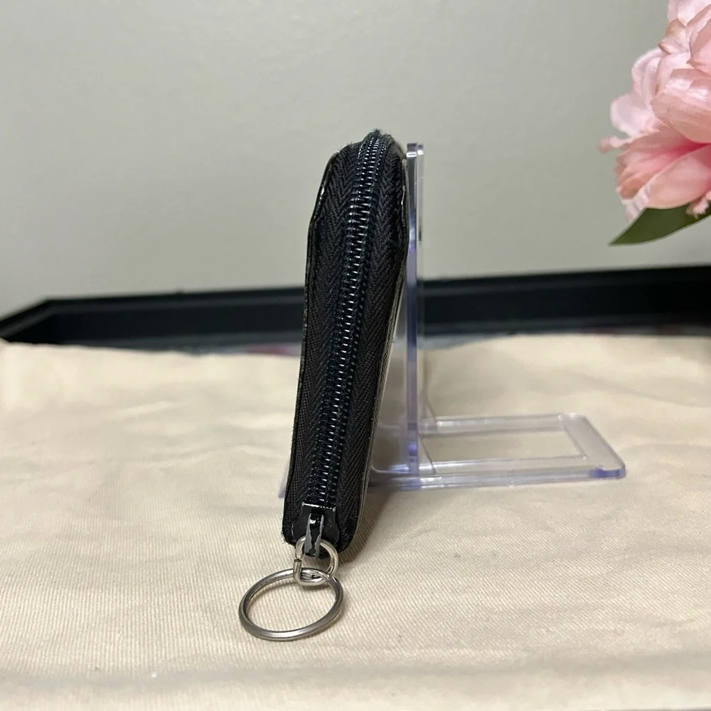 Prada Black Saffiano Leather Zip Wallet